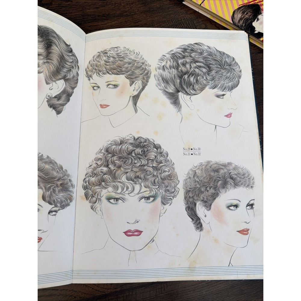 HAIRTEX HAIR ILLUSTRATION 2OO 1980s Retro Hair Styles Kenichi Imayoshi T Shimoda - Picture 4 of 7
